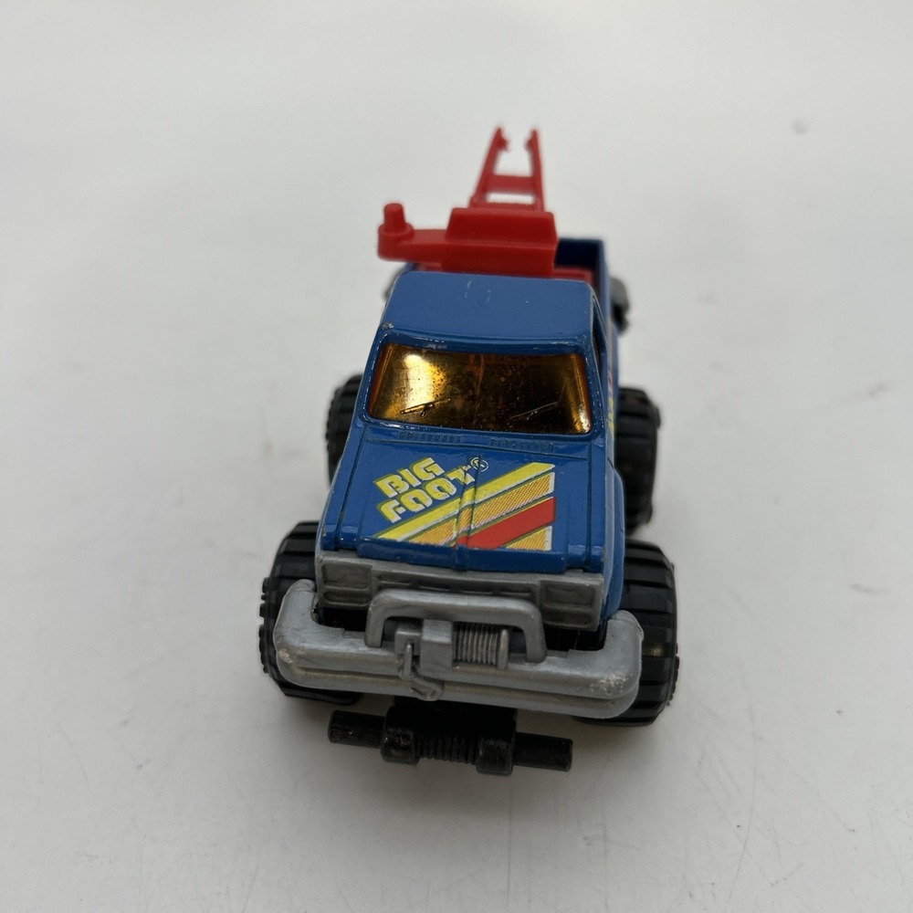 Arco Big Foot Monster Truck 4x4 Blue Diecast 1980's Friction Drive Toy Tow Truck
